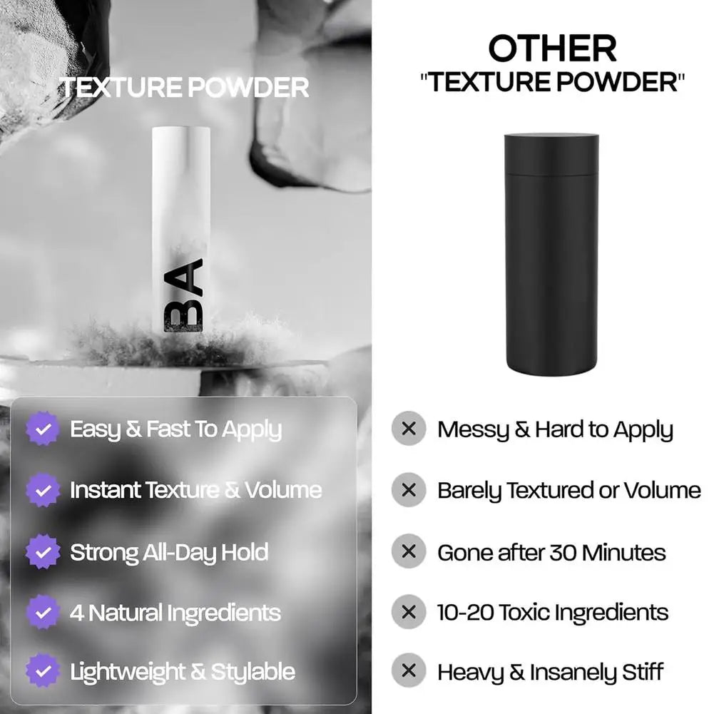 Long-Lasting Sea Salt Hair Spray for Men and Women, Adds Instant Texture, Volume, and Fluffy Waves. Styling Powder for a Perfect Look