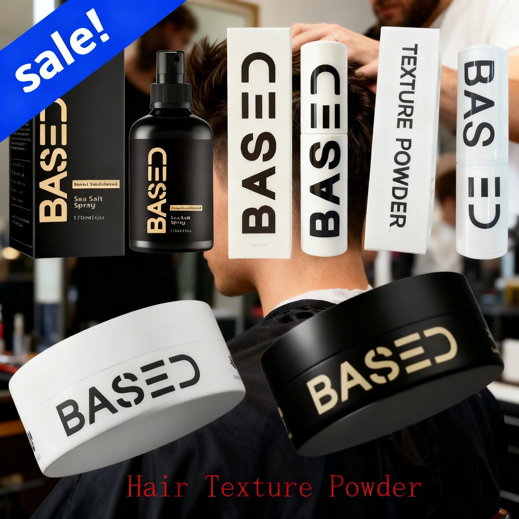 Long-Lasting Sea Salt Hair Spray for Men and Women, Adds Instant Texture, Volume, and Fluffy Waves. Styling Powder for a Perfect Look